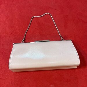 Ann Taylor Blush Pink Leather Clutch